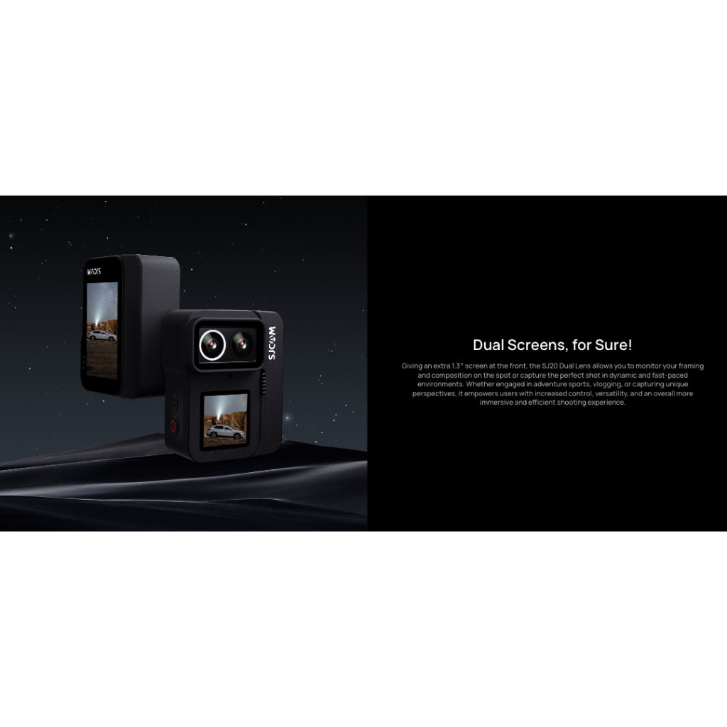 SJCAM SJ20 Dual Lens Action Camera | 4K UHD | Dual Screen | WiFi