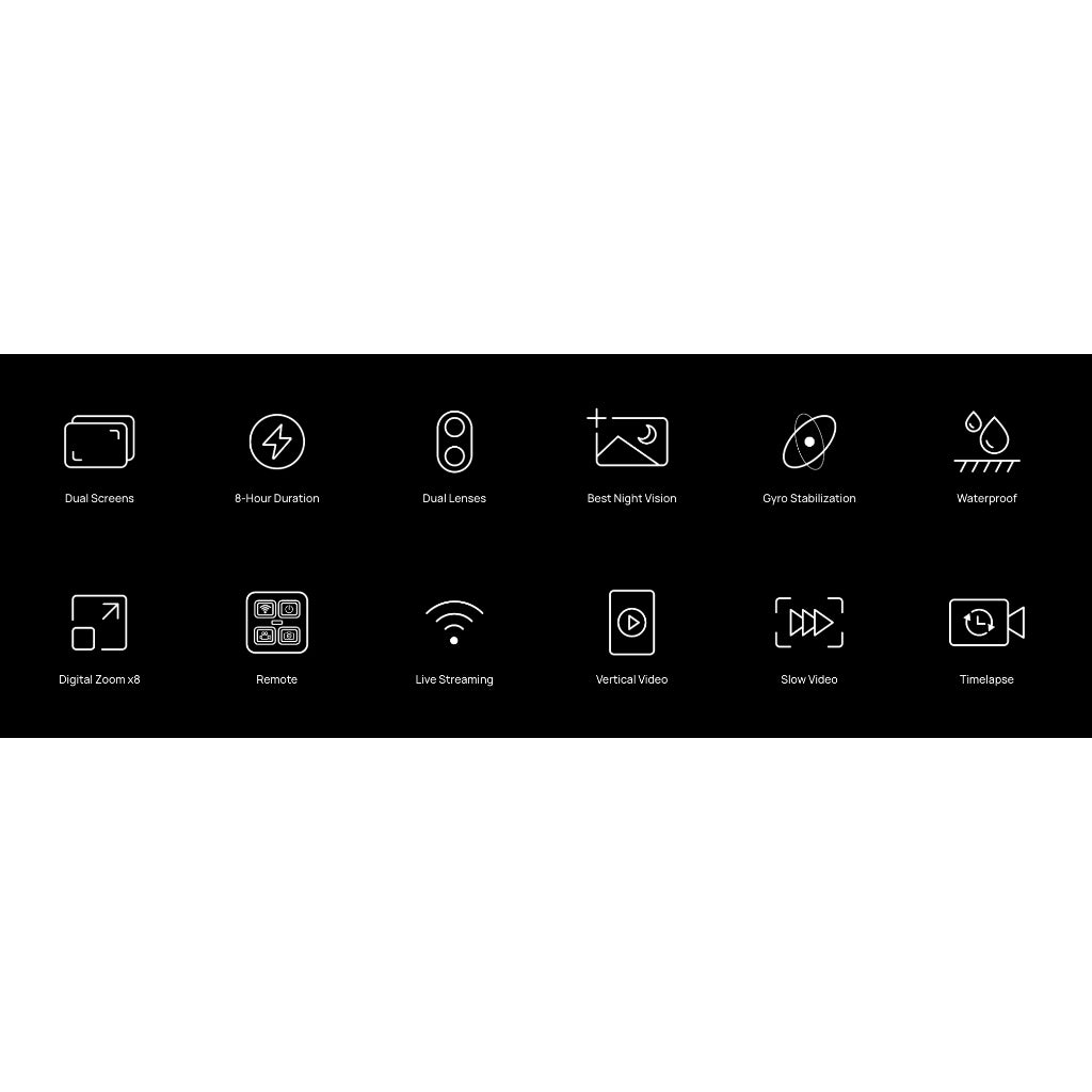 SJCAM SJ20 Dual Lens Action Camera | 4K UHD | Dual Screen | WiFi