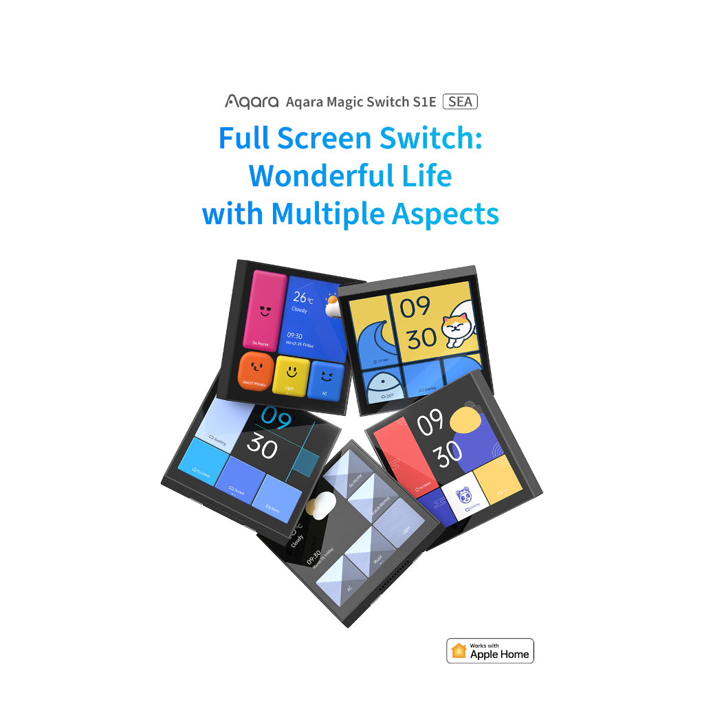 [Aqara SG] Aqara Magic Switch S1E Smart Touch 4inch Screen Panel Full LED Timer Calendar