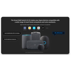 [Aqara SG] Smart Wall Switch H1 EU Grey (With Neutral/No Neutral + Single/Double/Triple Rocker)