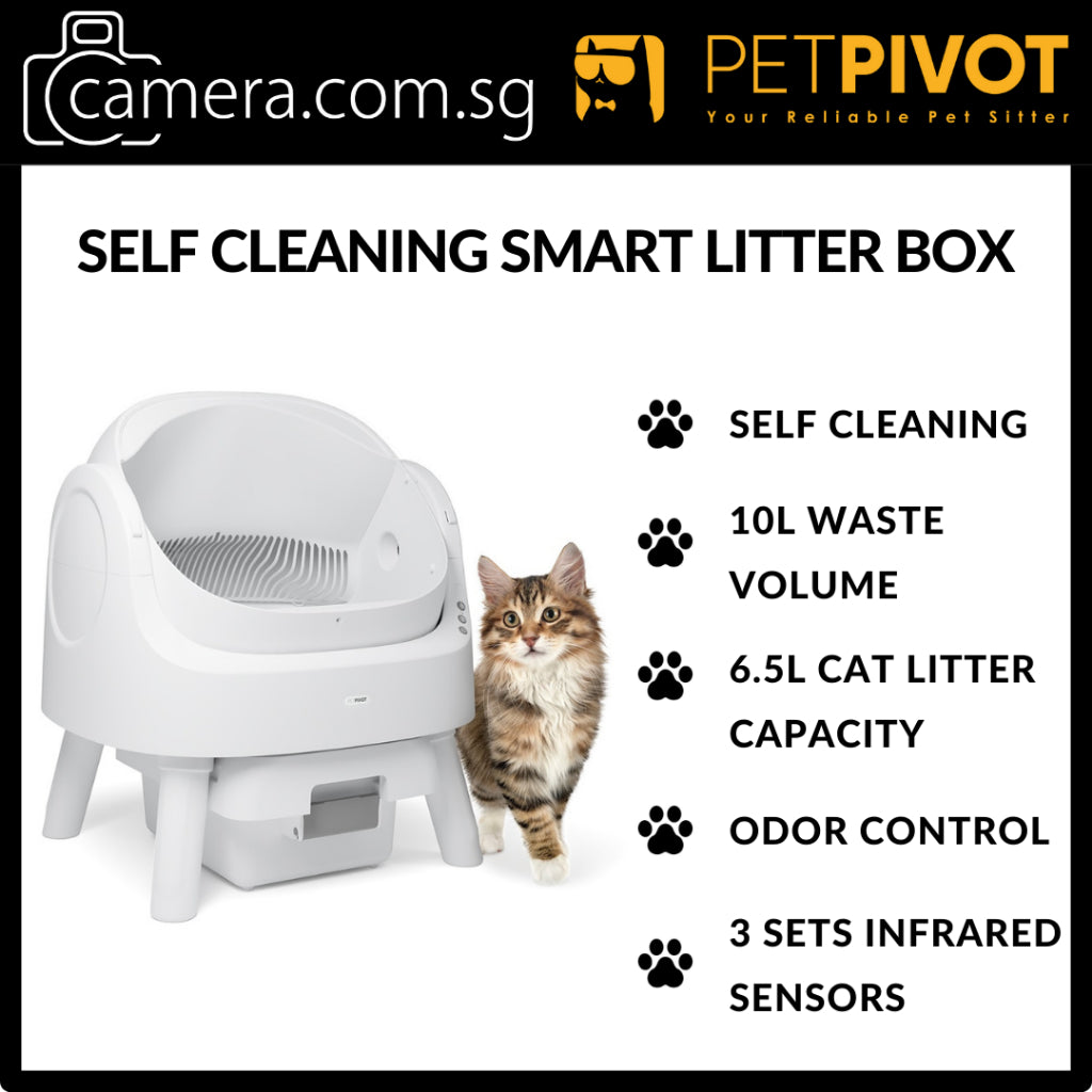 PetPivot AutoScooper AS11 Open-Top Self-Cleaning Smart Cat Litter Box Automatic Litter Scooping