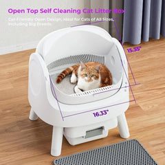 PetPivot AutoScooper AS11 Open-Top Self-Cleaning Smart Cat Litter Box Automatic Litter Scooping