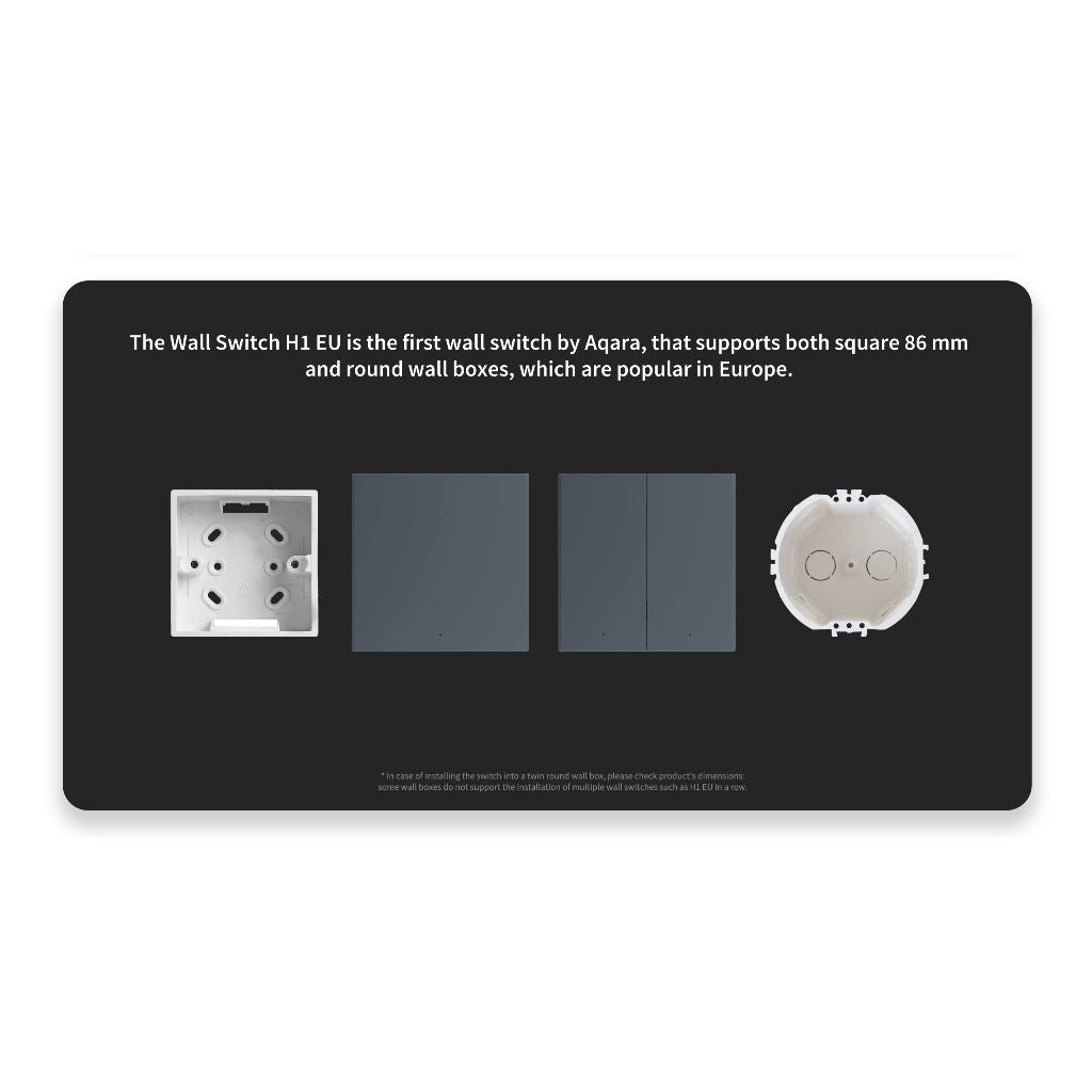 [Aqara SG] Smart Wall Switch H1 EU Grey (With Neutral/No Neutral + Single/Double/Triple Rocker)