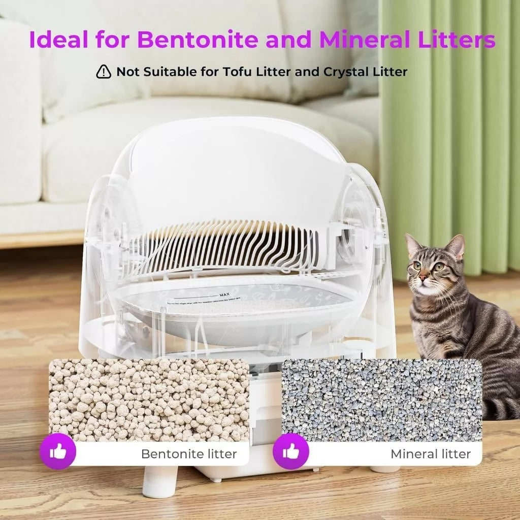 PetPivot AutoScooper AS11 Open-Top Self-Cleaning Smart Cat Litter Box Automatic Litter Scooping