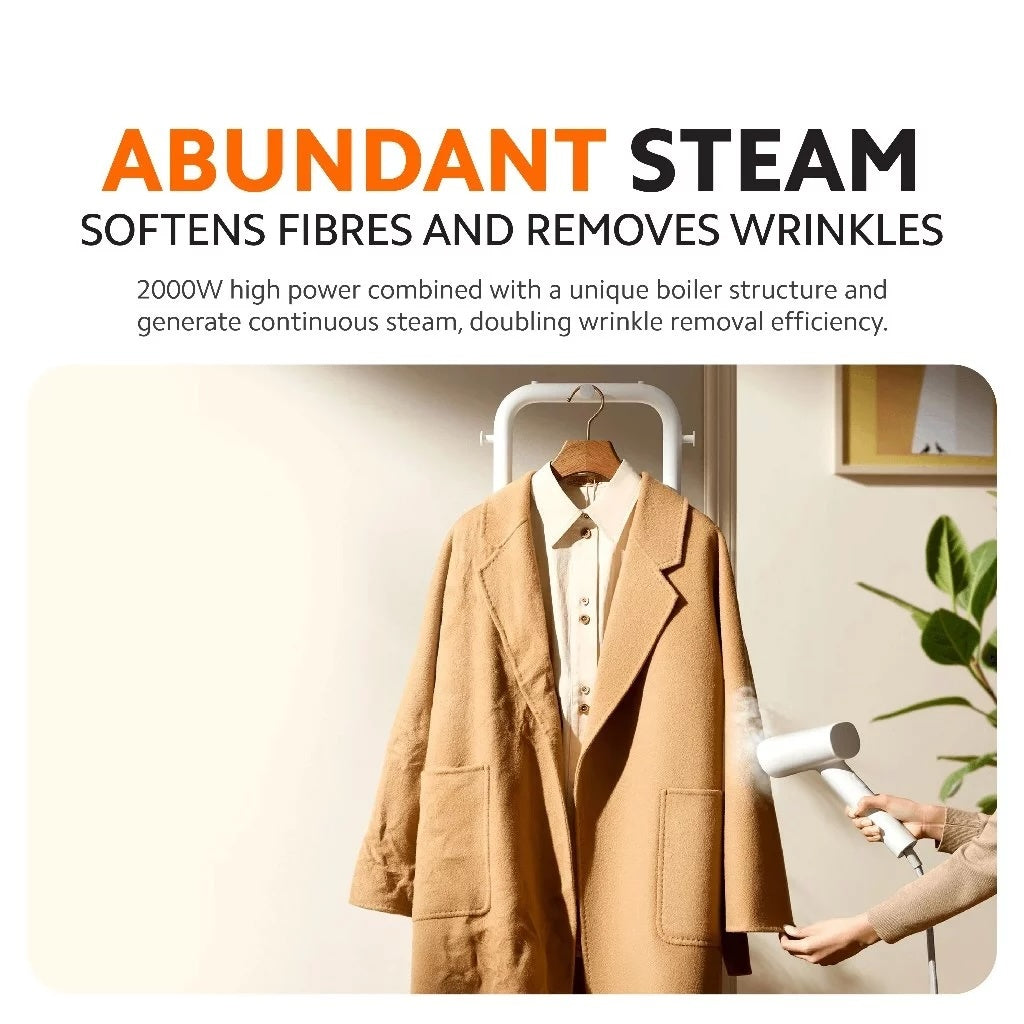 Xiaomi 2.3L Standing Garment Steamer | Foldable Ironing Board Clothes Rack | 130°C Fine Steam | 300kPA Pump Pressure