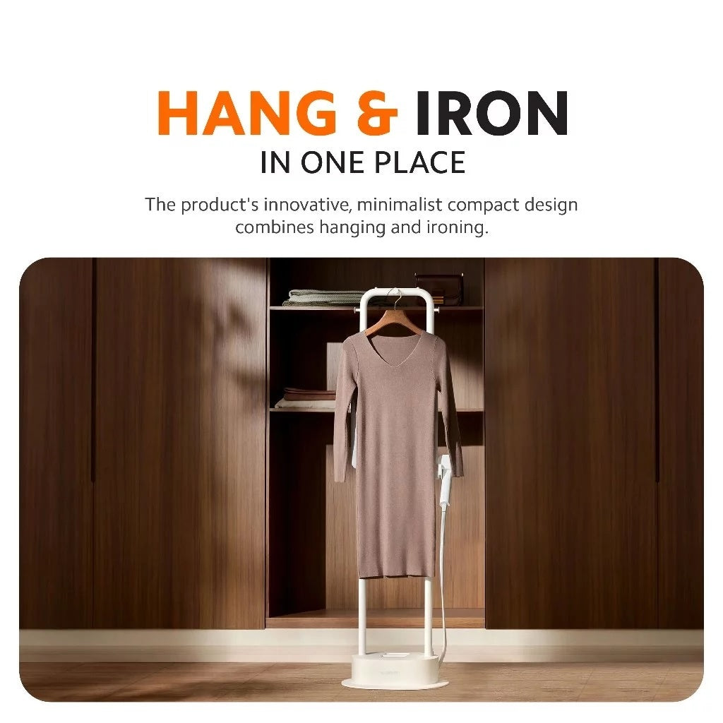 Xiaomi 2.3L Standing Garment Steamer | Foldable Ironing Board Clothes Rack | 130°C Fine Steam | 300kPA Pump Pressure