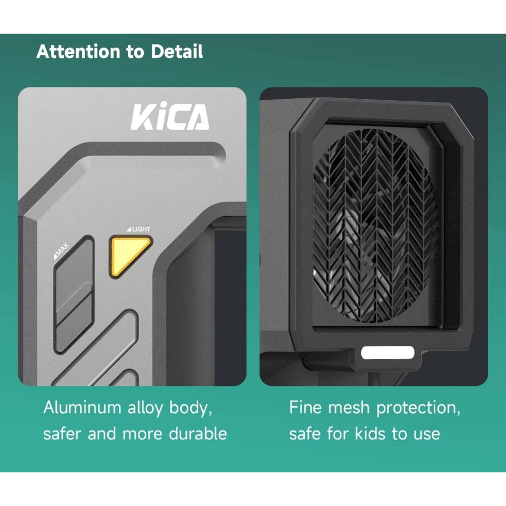 KICA Jet Fan Ultra | 48m/s Extreme Airflow | 110,000 RPM Motor | Adjustable Speed + Turbo Boost