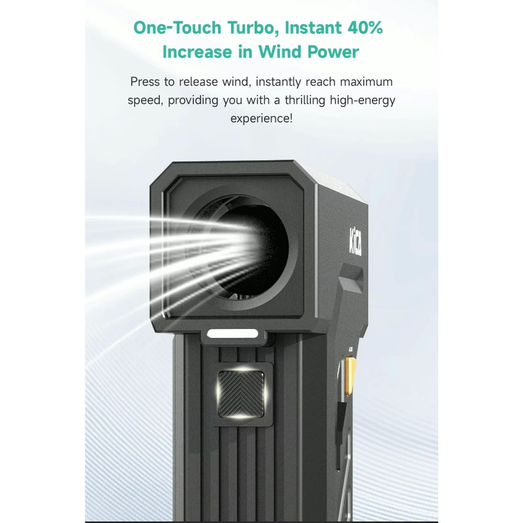 KICA Jet Fan Ultra | 48m/s Extreme Airflow | 110,000 RPM Motor | Adjustable Speed + Turbo Boost