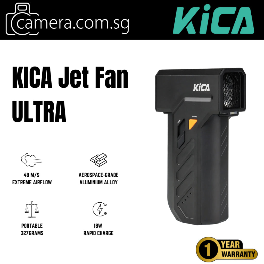 KICA Jet Fan Ultra | 48m/s Extreme Airflow | 110,000 RPM Motor | Adjustable Speed + Turbo Boost