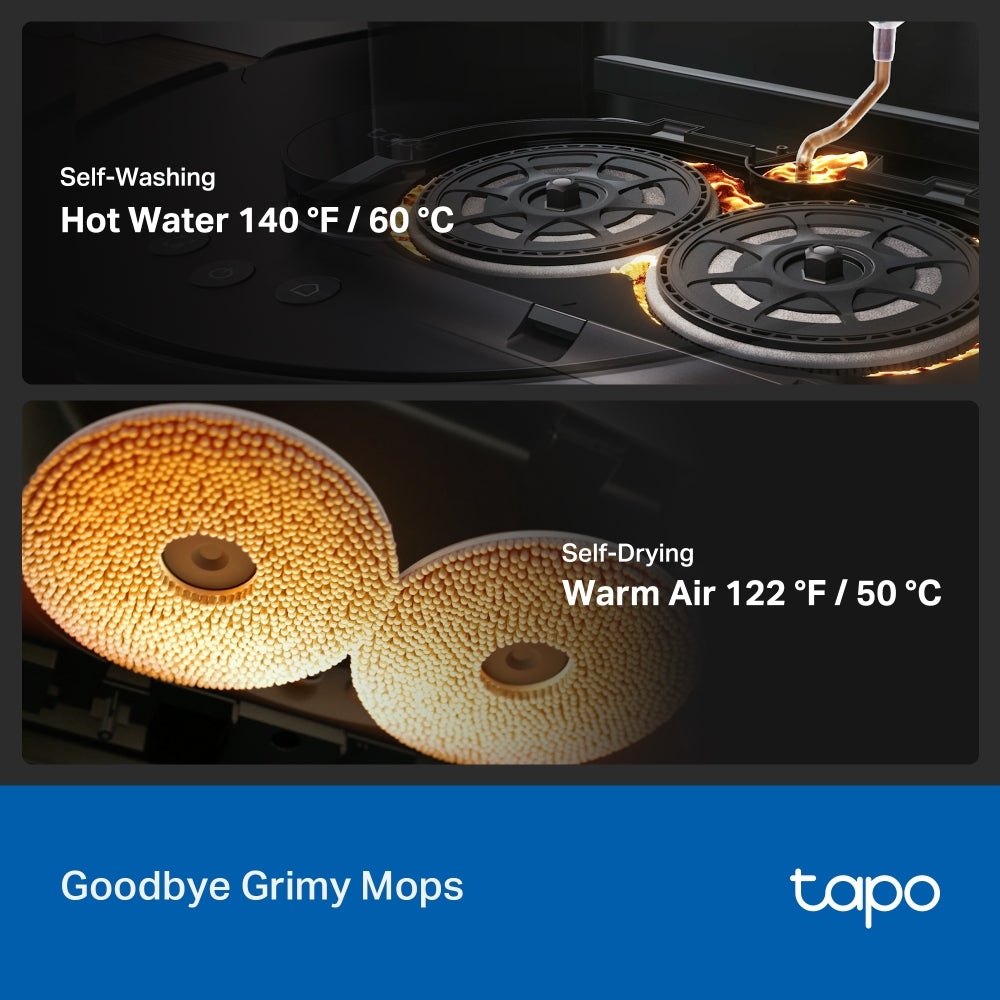 TP-Link Tapo RV50 Pro Omni | AI Detection Robot Vacuum & Mop | All-in-One Self-Cleaning Station