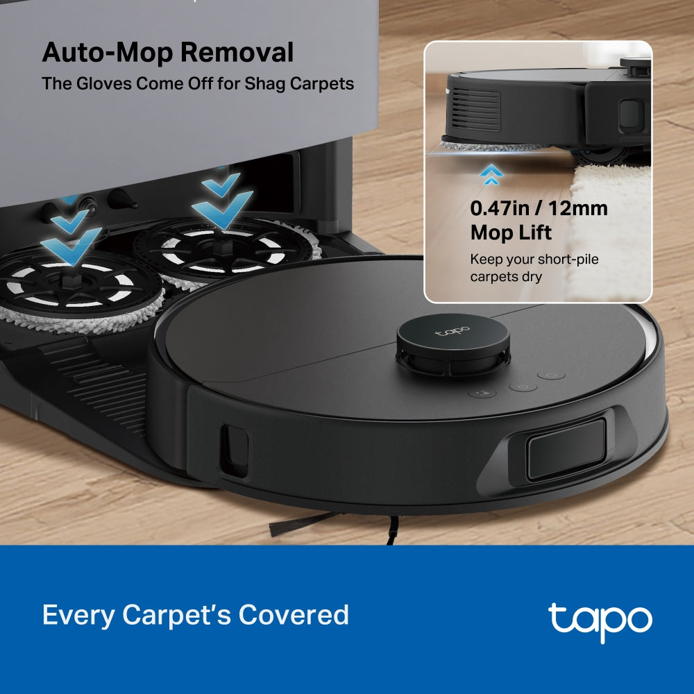 TP-Link Tapo RV50 Pro Omni | AI Detection Robot Vacuum & Mop | All-in-One Self-Cleaning Station