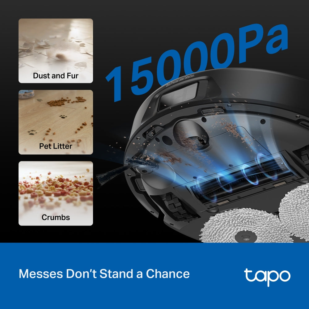 TP-Link Tapo RV50 Pro Omni | AI Detection Robot Vacuum & Mop | All-in-One Self-Cleaning Station
