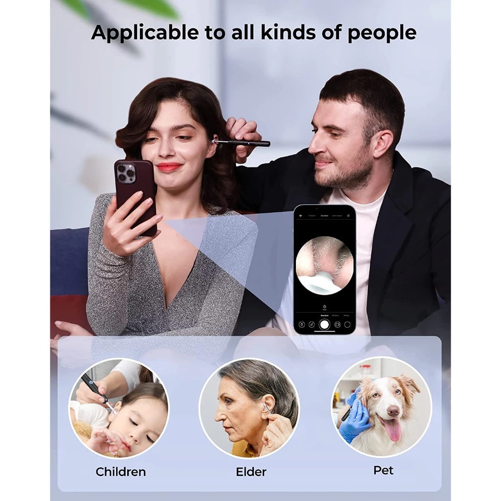 BeBird R1+ Ear Wax Removal Cleaner Otoscope Camera 6 LED Lights 1080P FHD Video