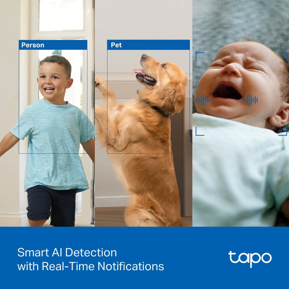 TP-Link Tapo C250 Pan/Tilt AI Home Security Wi-Fi Camera