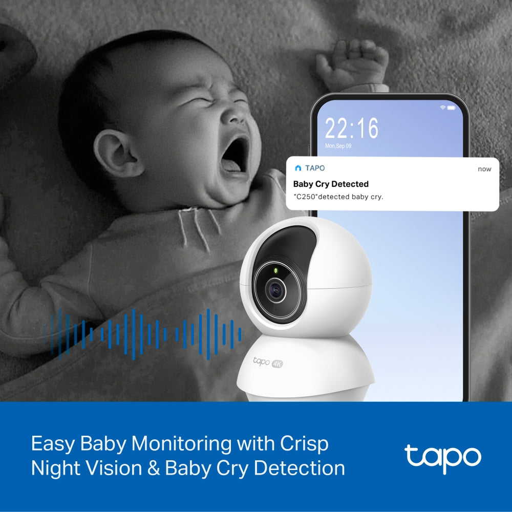 TP-Link Tapo C250 Pan/Tilt AI Home Security Wi-Fi Camera
