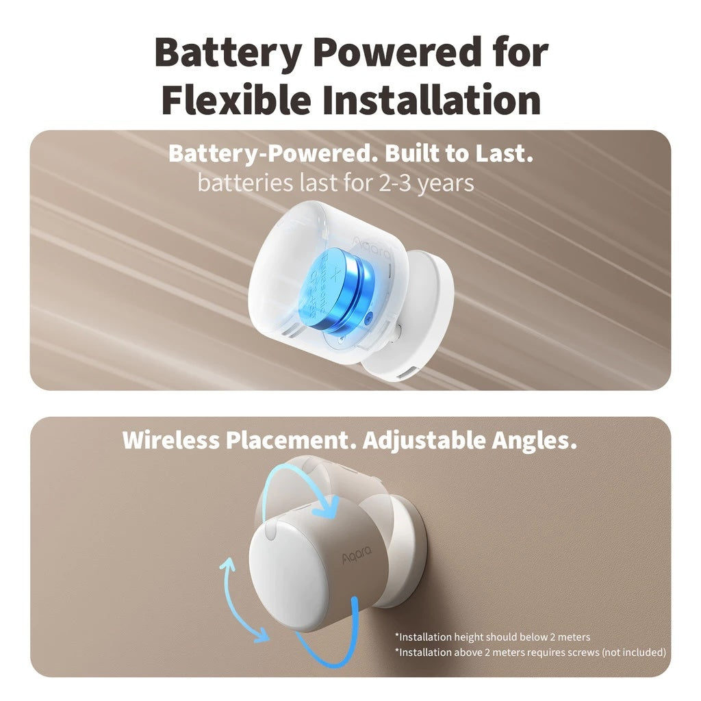 Aqara Presence Multi-Sensor FP300 (support Zigbee and Thread) Works with Apple Home & Alexa
