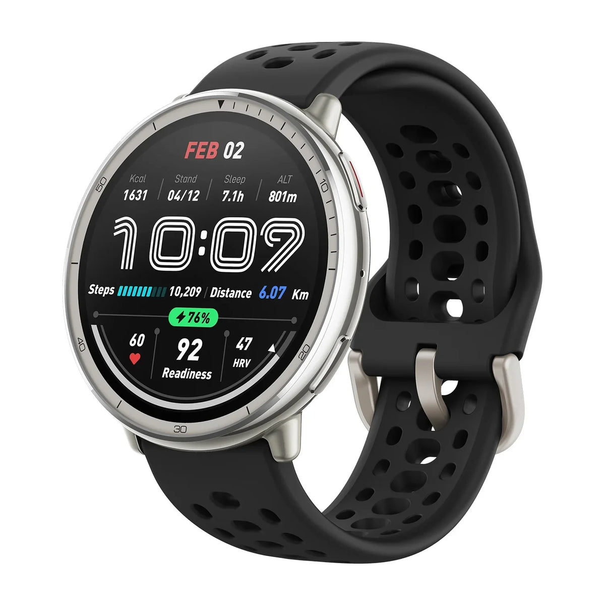 Amazfit Active 2 Fitness Smart Watch | 1.32" (44mm) AMOLED Display | 24/7 Health Monitoring | GPS Map