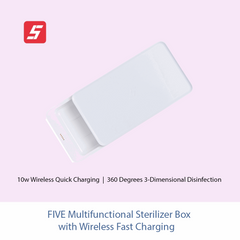FIVE Multifunctional UVC Sterilizing Box with Wireless Fast Charging