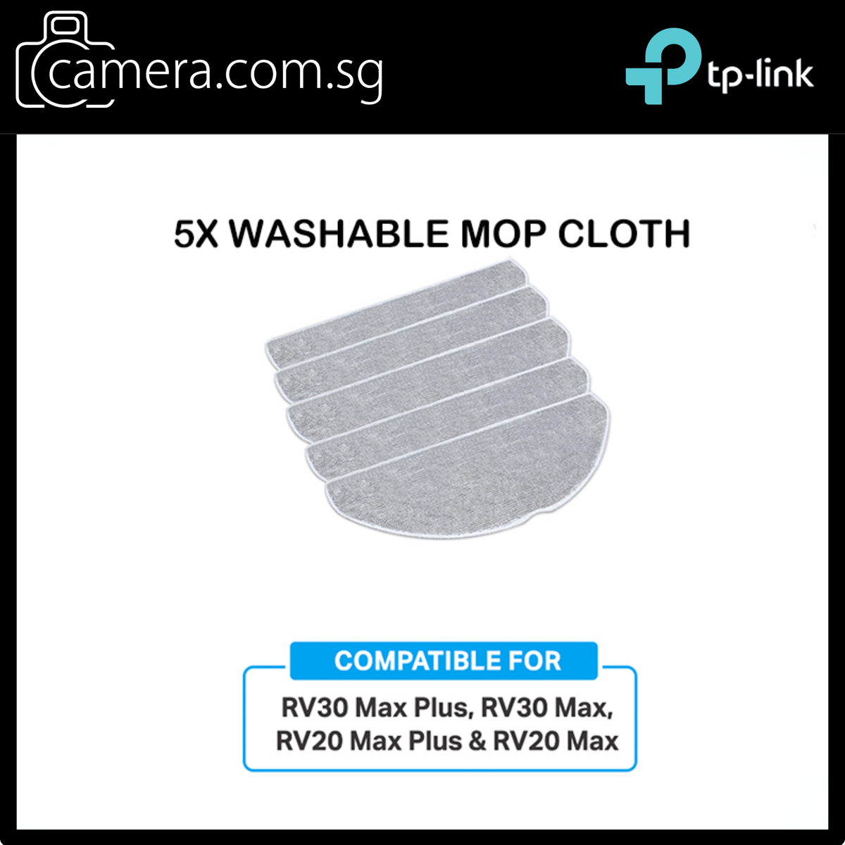 Tapo Robot Vacuum Accessories Kit RVA105/RVA301/RVA202 - RV30 Max/RV20 Max Plus|Mop Cloth|Dust Brush