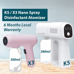 X3 K5 Nano UV Sanitizer Atomizer Disinfection Handheld Spray Gun 300ml 380ml