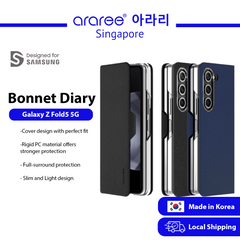 [Araree SG] Samsung Galaxy Z Fold5 5G BONNET DIARY Rigid Surround Protection Slim Phone Case