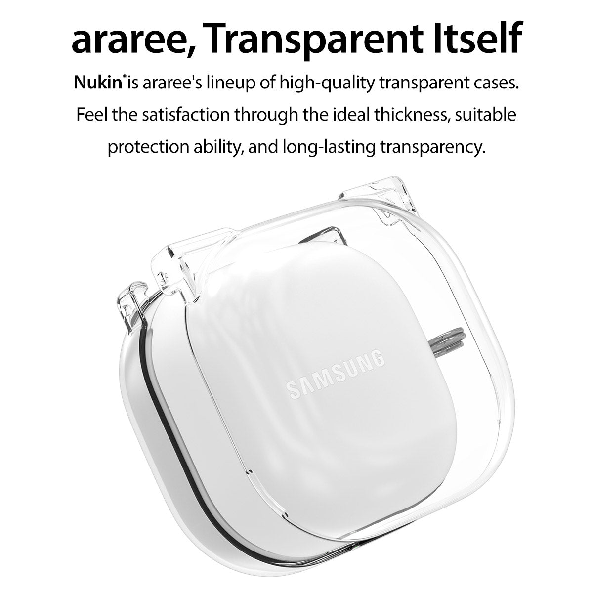 Araree SG] Samsung Galaxy Buds 2 Pro NUKIN Hinge Protection Transparent EarBuds Case Covers