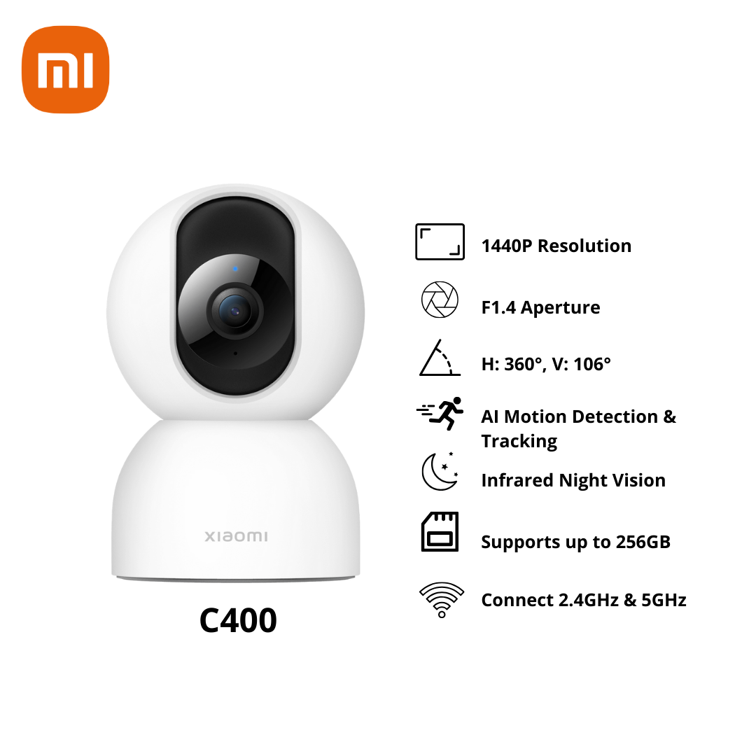 [Local SG] Xiaomi Smart Home C200/C300/C400/C500 Pro / C700 / C300 Dual / C500 DualIP Surveillance Camera 1440P Resolution CCTV Security WiFi Singapore Server