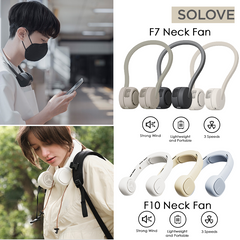 SoLove F7 | F10  Neck Fan Portable 3 Speeds Cooling Strong Wind