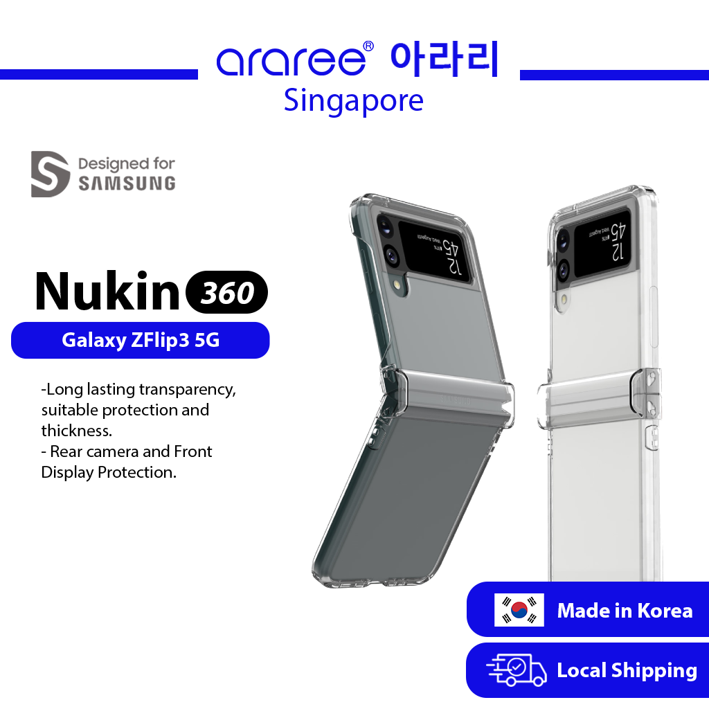 [Araree SG] Samsung Galaxy Z Flip 3 5G NUKIN 360 Hinge Protection Phone Case