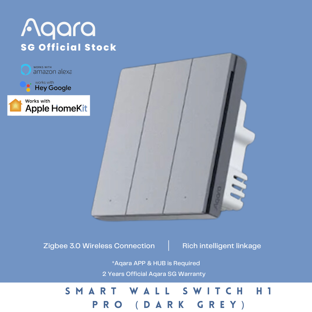 [Aqara SG] Aqara Smart Wall Switch H1 Pro Neutral (Black)