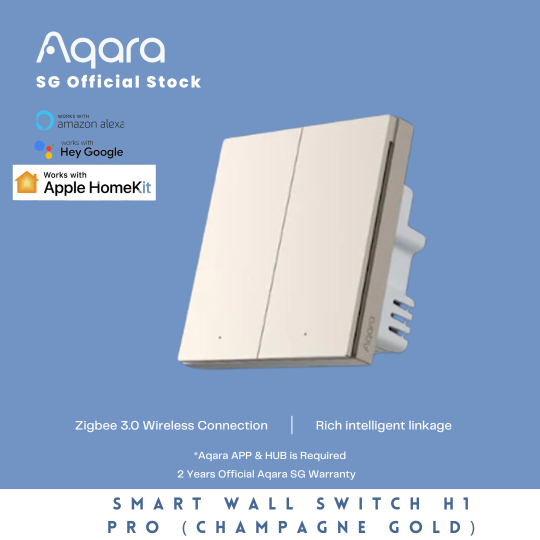 [Aqara SG] Aqara Smart Wall Switch H1 Pro (Champagne Gold)