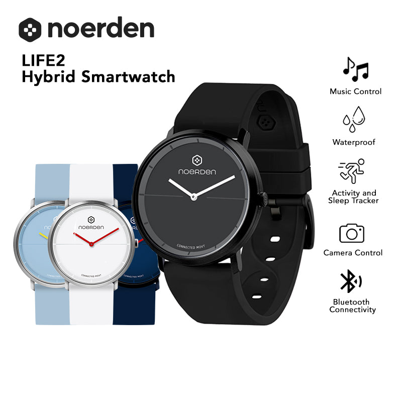 Noerden Life2 Hybrid Smartwatch Silicone Fitness Sleep Tracker Music Control Waterproof