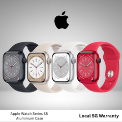 [Local SG Stock]  Apple Watch Series 8 (GPS + Cellular) 41/45mm with Aluminum Case Sport Band