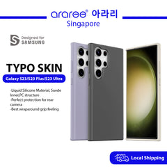 [Araree SG] Samsung Galaxy S23 Series TYPO SKIN Silicone Material Inner Suede Phone Case